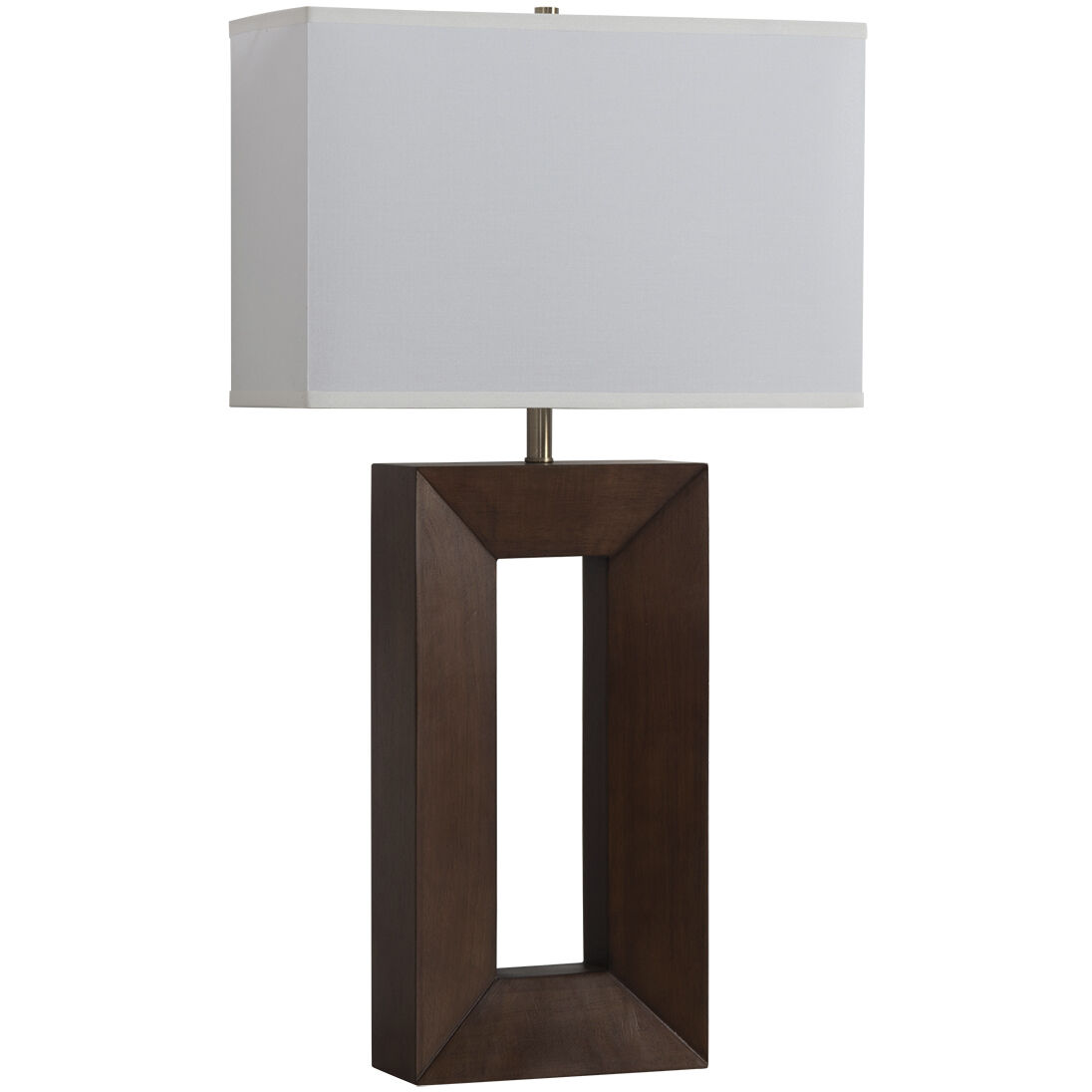 Julie 30 inch 23.00 watt Dark Walnut Wood and Weathered Brass Standing Table Lamp Portable Light